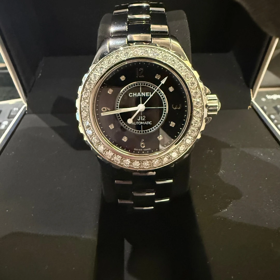 99新 Chanel/香奈儿 香奈儿J12系列 黑色陶瓷 后盘后钻 38mm dr