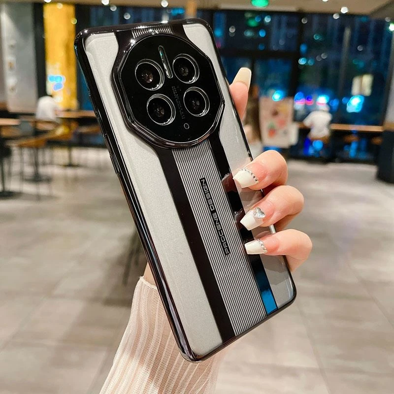 原装正品华为Mate50RS保时捷手机壳透明mate50pro超薄电镀保护套