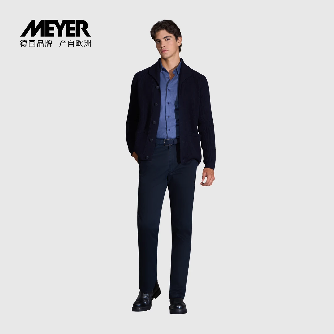 MEYER德国迈雅休闲裤男秋冬保暖双层高弹高腰裤子男29300-BONN-C