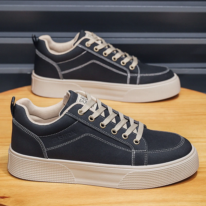 男鞋2025新款低帮休闲百搭韩版潮户外运动休闲工装板鞋子男B07