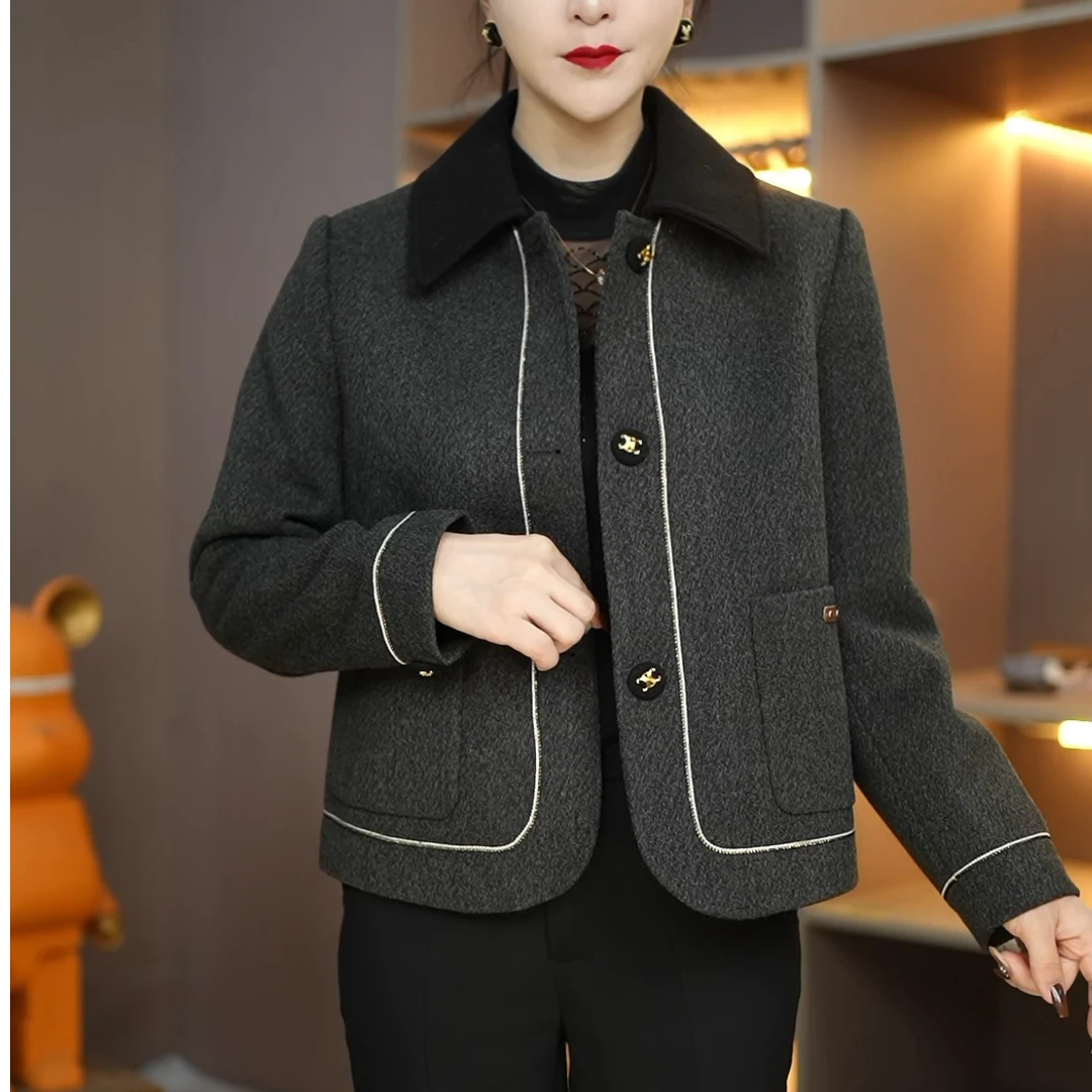 秋季洋气时尚小香风小个子显白减龄显瘦新品上衣女外套M-3XL