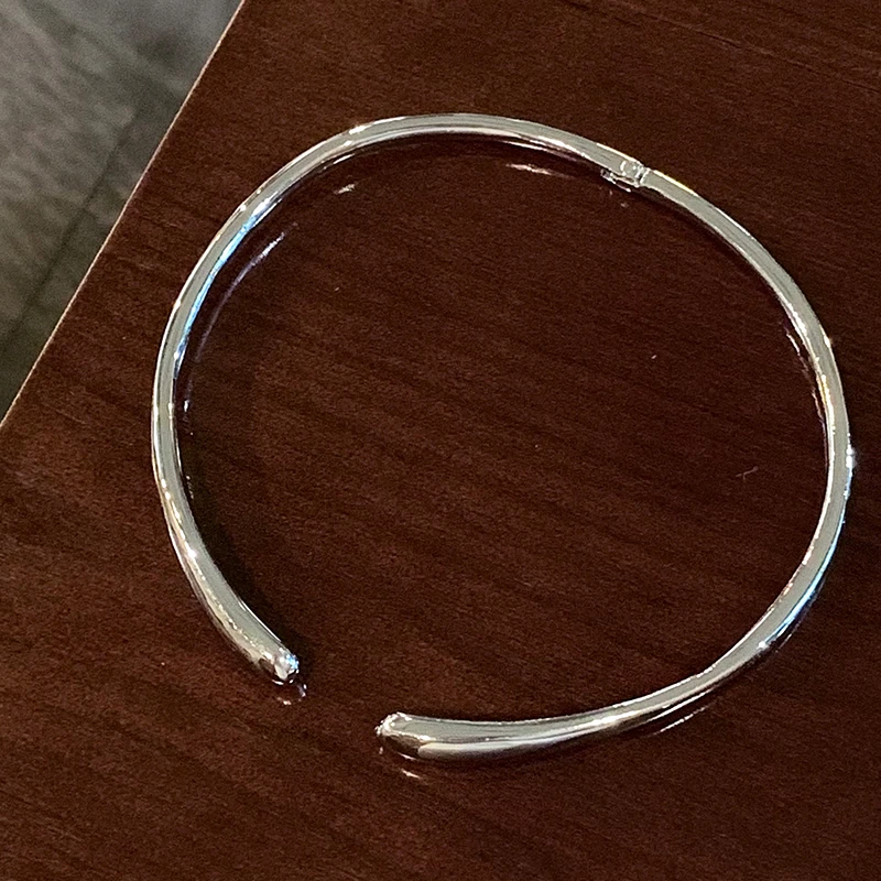 SHOWDIGU 铜合金项链 极简个性金属开口项圈颈链欧美时尚小众项链