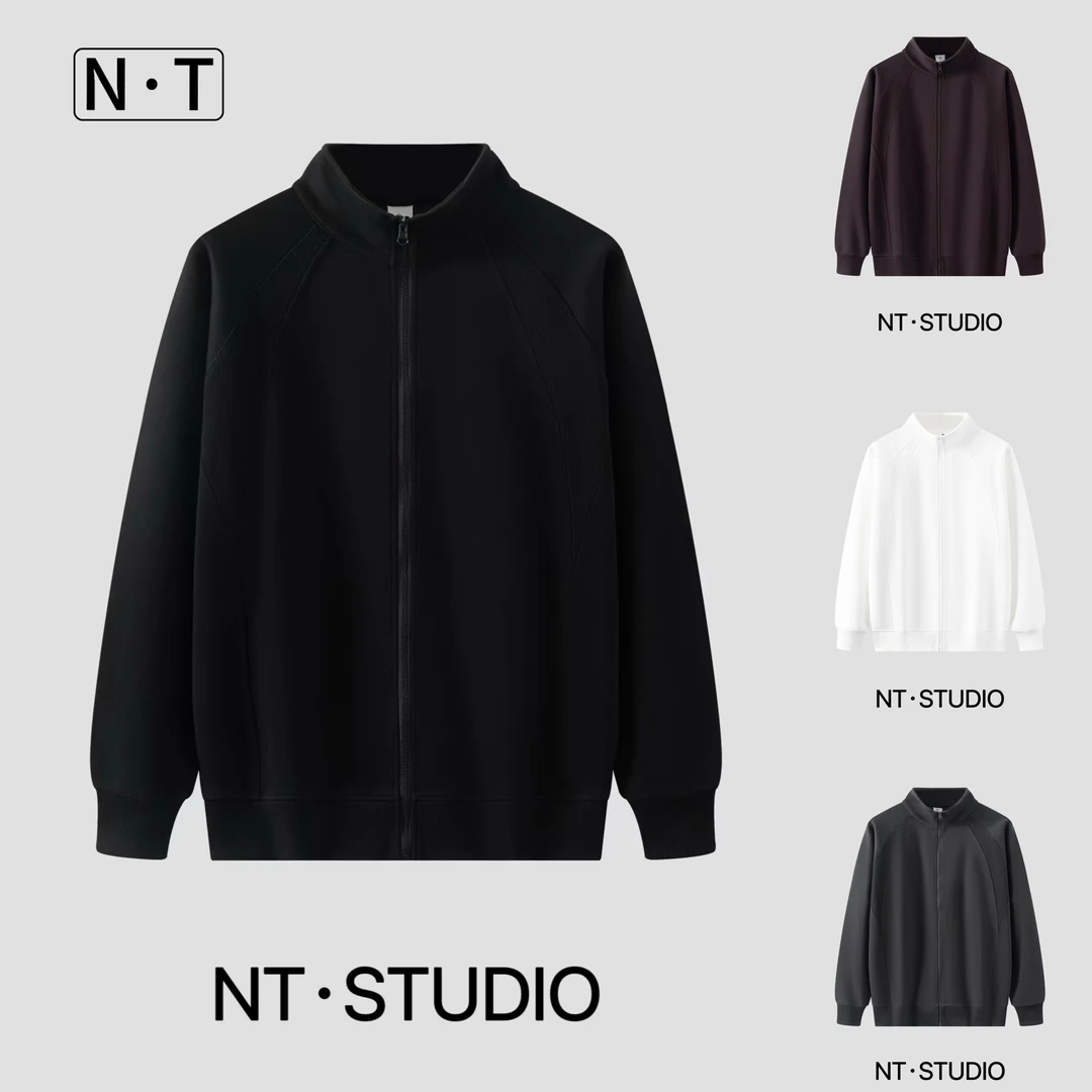 2024秋季新款卫衣透气舒适半高领男卫衣时尚百搭宽松极简