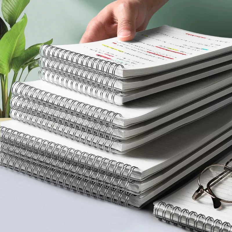 B5上翻线圈本A4加厚笔记本子A5简约网格横线空白记事本双面耐用