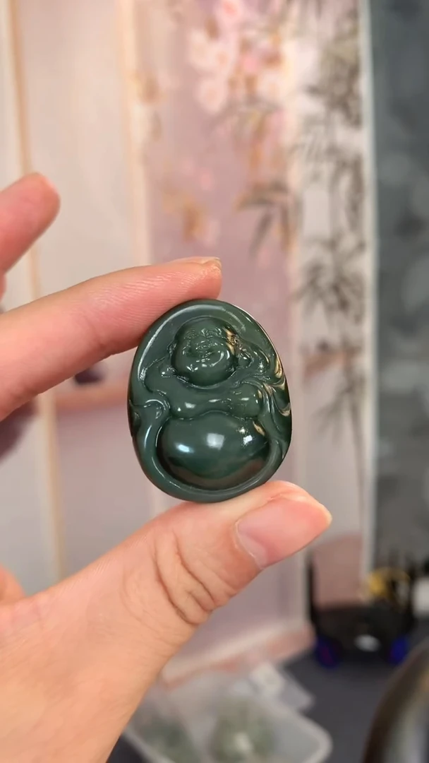 【闪购商品】和田玉吊坠未镶嵌蓝猫佛公吊坠