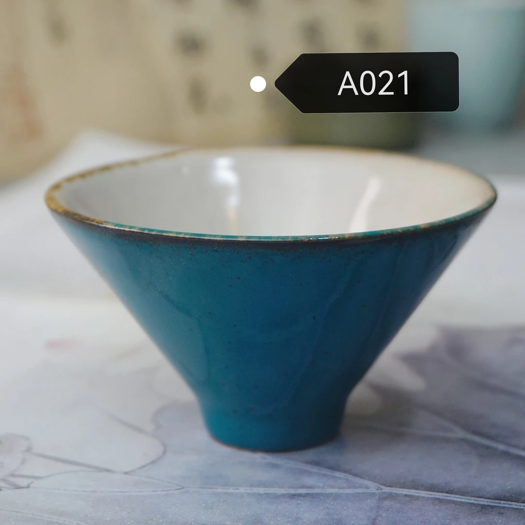 啵啵间A021，茶杯，双色釉斗笠盏