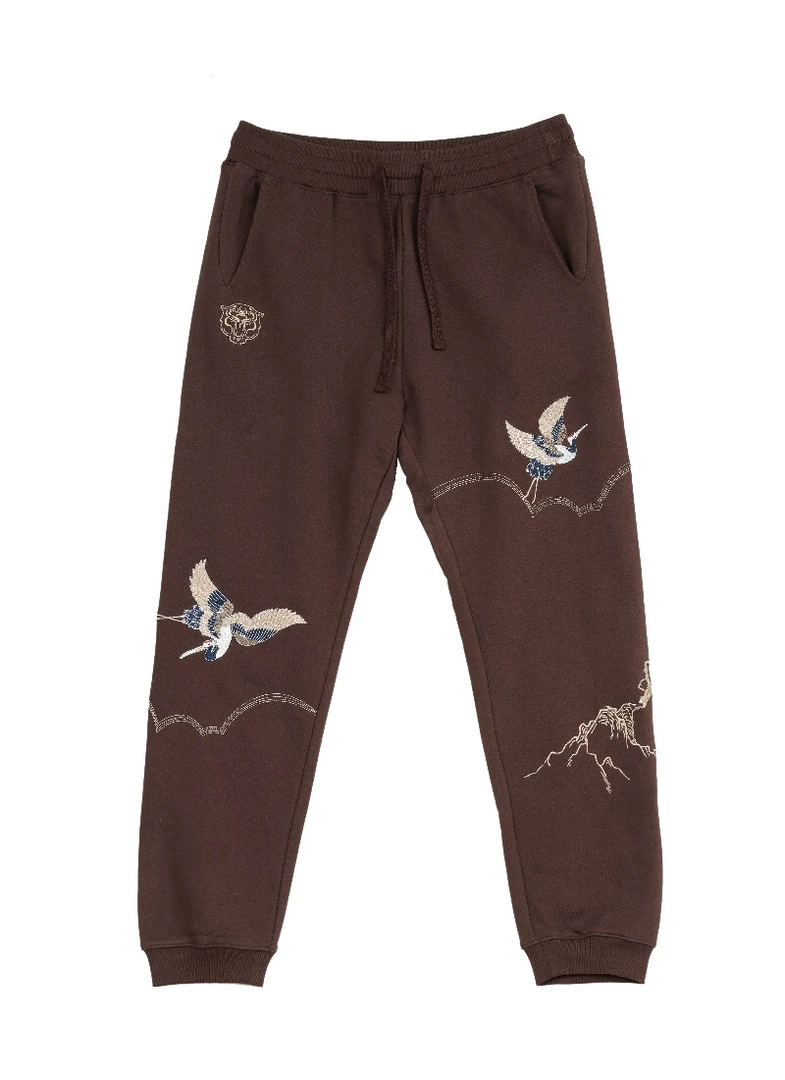 ENO卫裤  WK090 国潮刺绣针织时尚宽松潮流百搭男士女士休闲裤