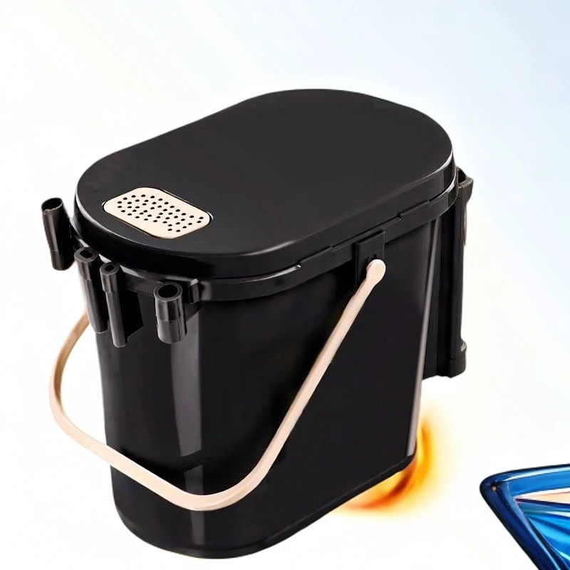 可坐钓桶钓鱼椭圆形多功能超轻钓桶迷你溪流坐箱加厚26活鱼桶