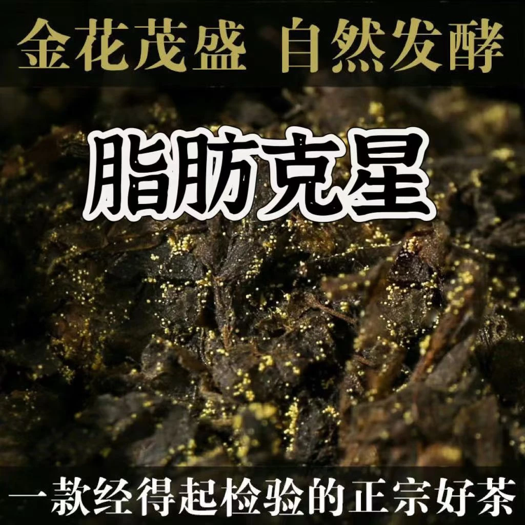 手筑金茯盒装收藏款安化黑茶金花茯砖黑茶正宗安化黑茶