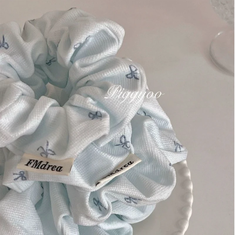 浅薄荷奶绿温柔蝴蝶结大肠发圈日韩ins新款甜美仙女气质清新发绳