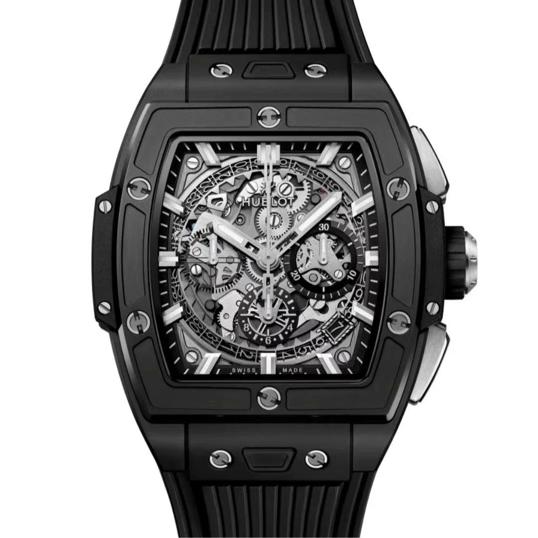 全新未使用 Hublot/宇舶表 哈馆/642/黑陶瓷镂空/25全套电子卡
