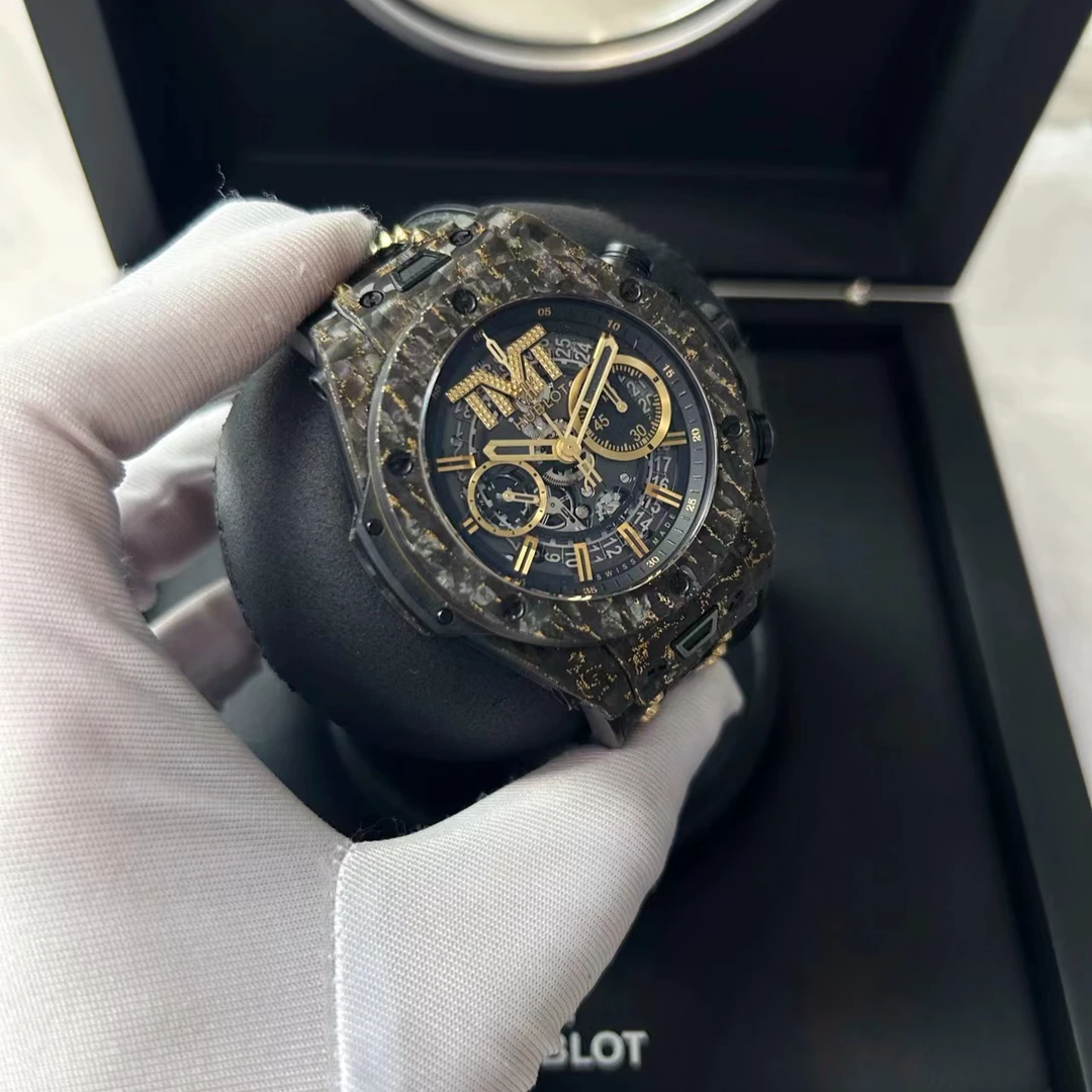 99新 Hublot/宇舶表 99新宇舶大爆炸/411哈馆/45mm碳纤维/单表