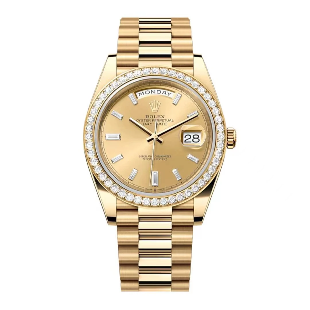 99新 Rolex/劳力士 曹爽/星期日历228348原钻/黄冰糖/40mm/21全套