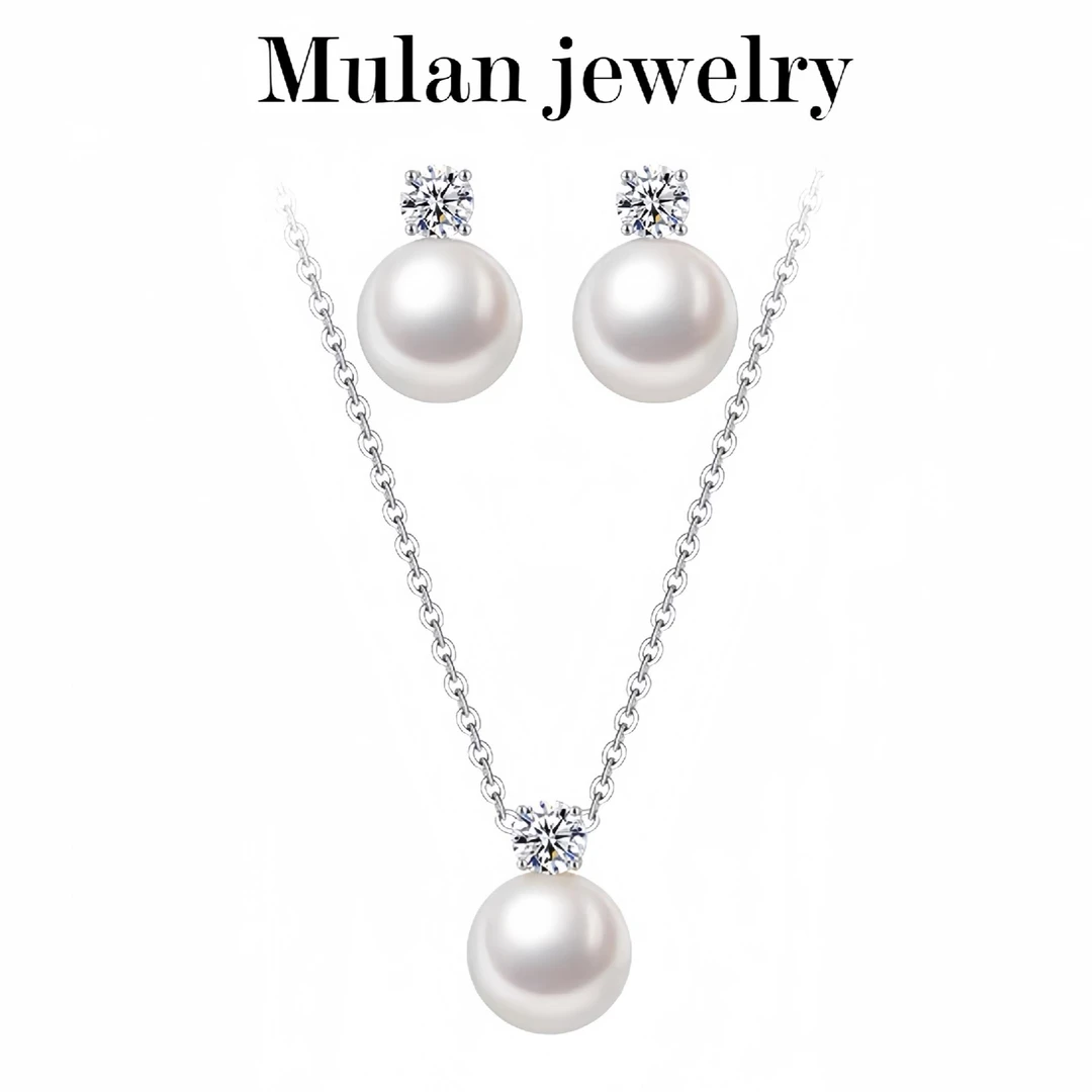 链子925银 MuLan·戴安娜王妃单颗项链耳钉法式经典高级感女轻奢风