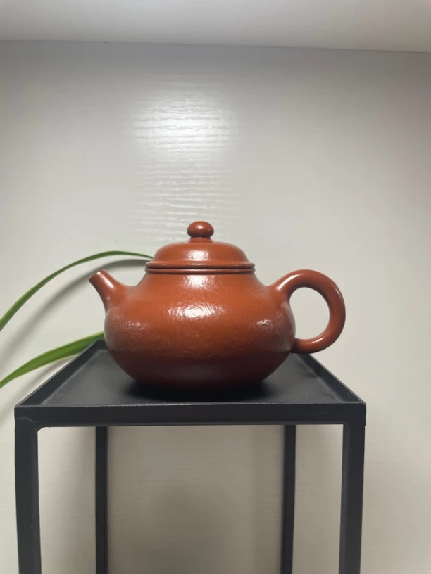 原矿十六目粗砂朱泥（容天壶）全手工制作130CC左右