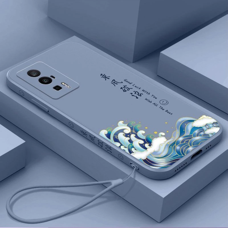 红米K60手机壳Redmi K60Pro乘风破浪液态硅胶直边软壳全包保护套
