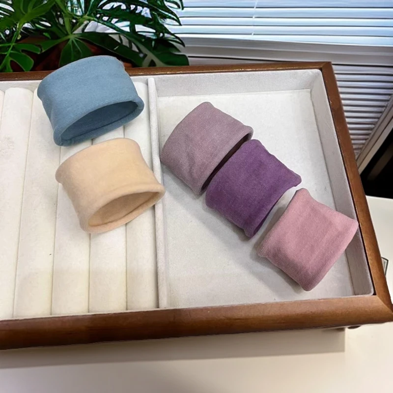 新款巨柔软高弹力肌肤感面膜发圈超宽无接缝简约多色扎发头绳时尚