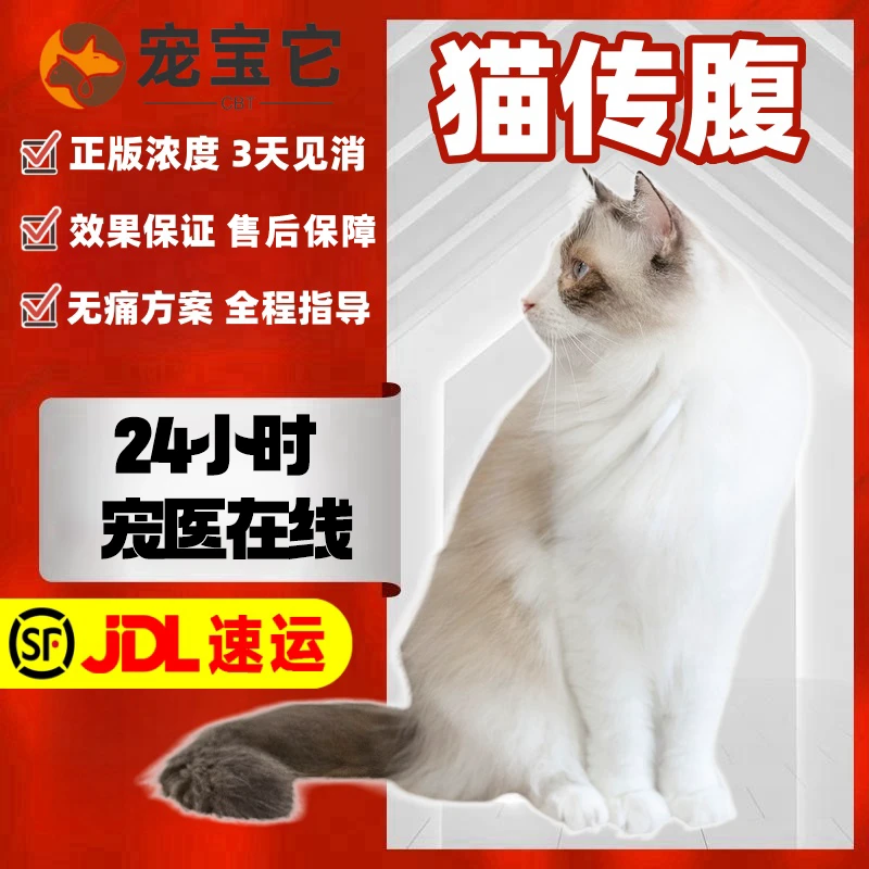 宠宝它【空运闪送】441猫腹传针剂猫m传腹水4141针液剂猫干性湿性