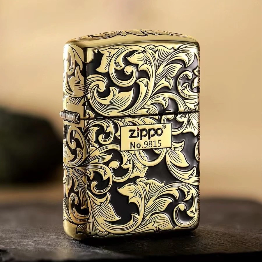 ZIPPO/之宝打火机正版【精选好物】黑金唐草盔甲送男士礼物火机DYJ1