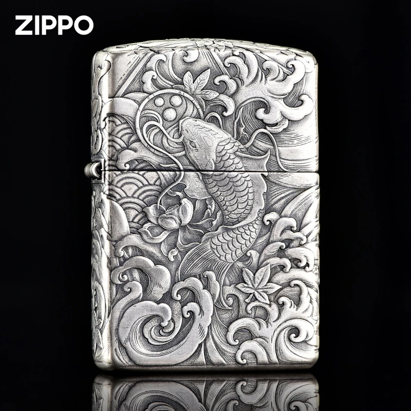 ZIPPO打火机【同城优选】正版三维达摩锦鲤芝宝官方正品防风煤油zp