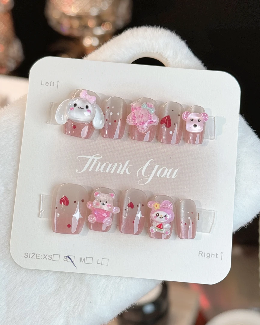 【玉桂狗之家】Qixi轻奢纯手工穿戴美甲—10片装
