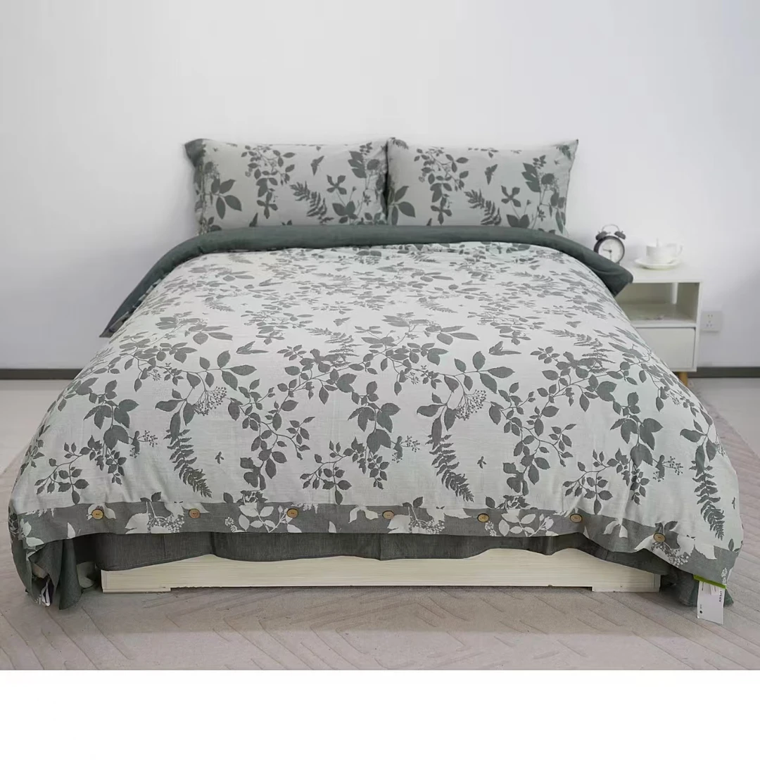 【郁匆年华四件套】纯棉A类亲肤柔软四季可机洗床单枕套被罩四件套。