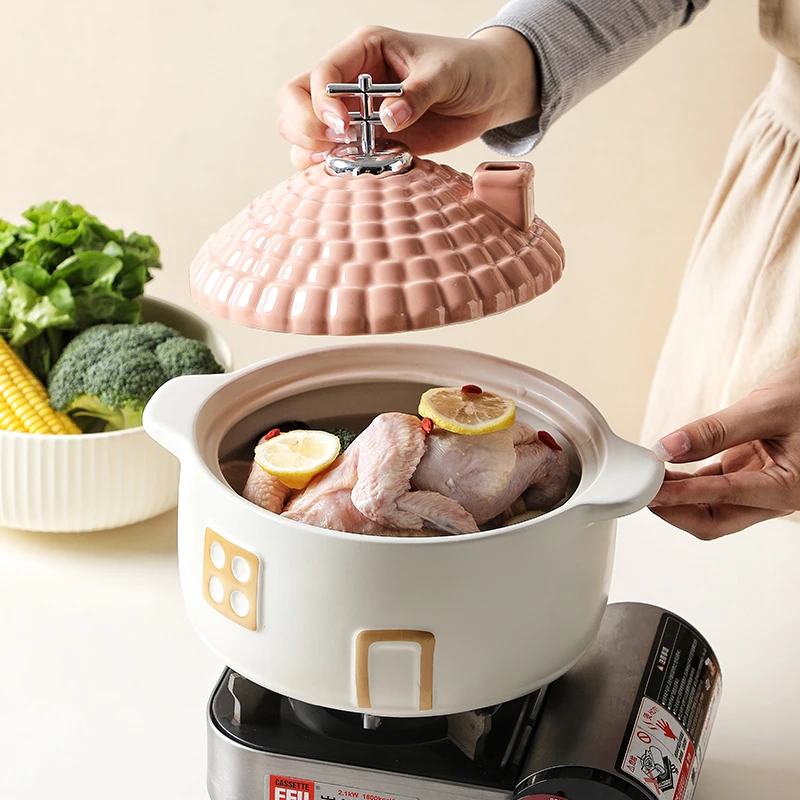 和家日房子砂锅 煲汤煮粥药膳锅煲仔饭煲 锂辉石陶土锅家用可明火