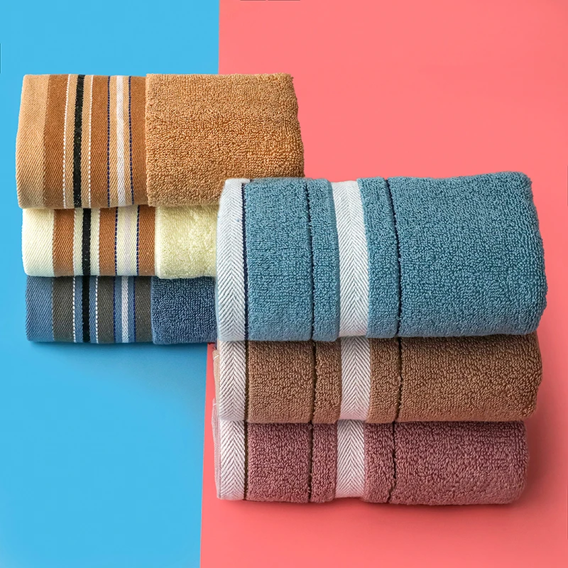 【3条装】纯棉毛巾家用洗澡洗脸巾男女情侣面巾柔软吸水加厚成人