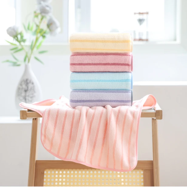 5条装珊瑚绒毛巾吸水速干不掉毛擦脸洗澡毛巾家用超柔加厚