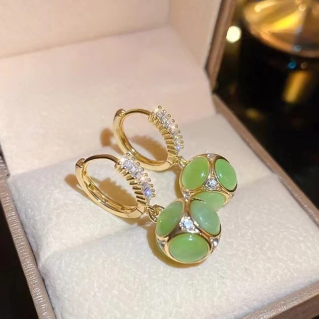 非金属耳饰 日韩清新时尚耳饰百搭气质圆球耳扣简约高级感耳环069