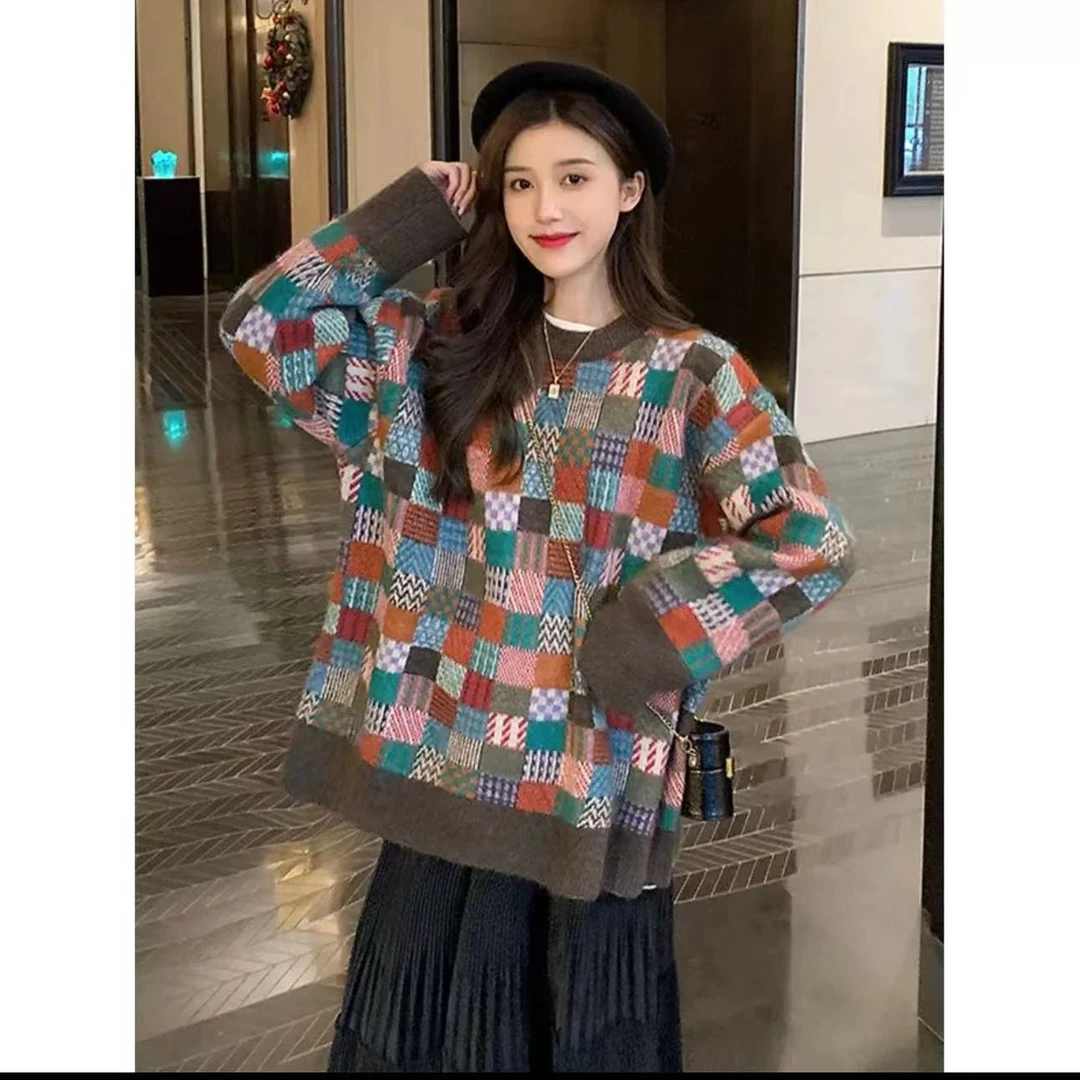 001315复古设计感加厚针织衫