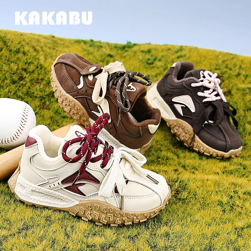 秋冬新款小众魔术贴儿童阿甘鞋二棉休闲童鞋加绒儿童运动鞋139