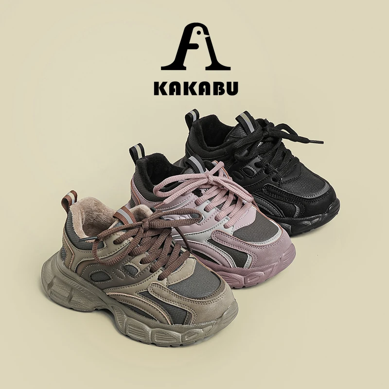 加绒童鞋冬季二棉魔术贴儿童运动鞋复古小怪兽儿童鞋儿童棉鞋902