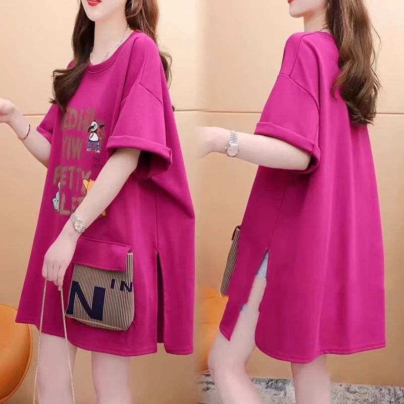 大码女装短袖t恤女夏装2024年新款ins潮宽松韩版设计感小众上衣服