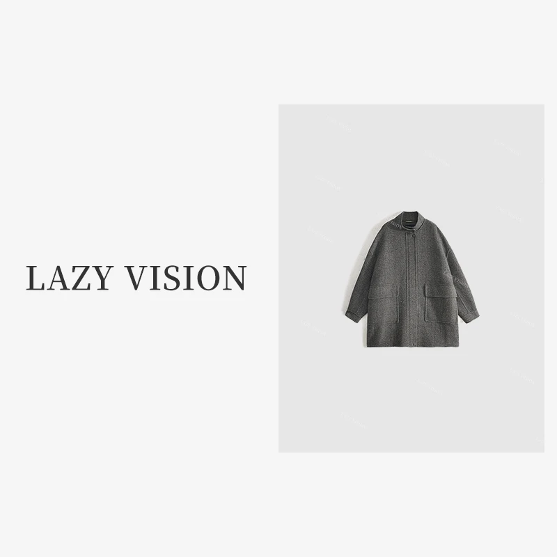 LAZYVISION羊绒羊毛短款大衣外套ZMD-20023