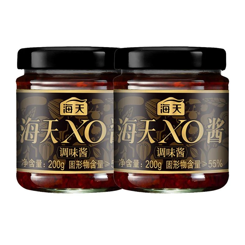 海天XO酱200g瓶装拌面拌饭调料海鲜干贝炒菜炒饭酱料火锅点蘸调味