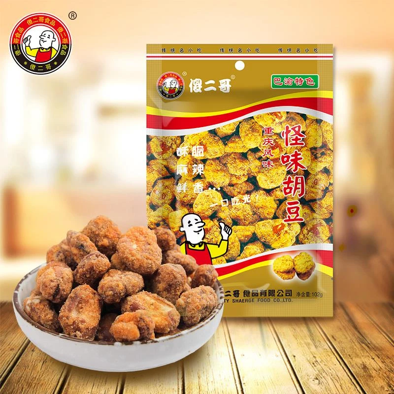 傻二哥重庆怪味胡豆风味蚕豆兰花豆小吃馋嘴零食特产办公零食笋1g