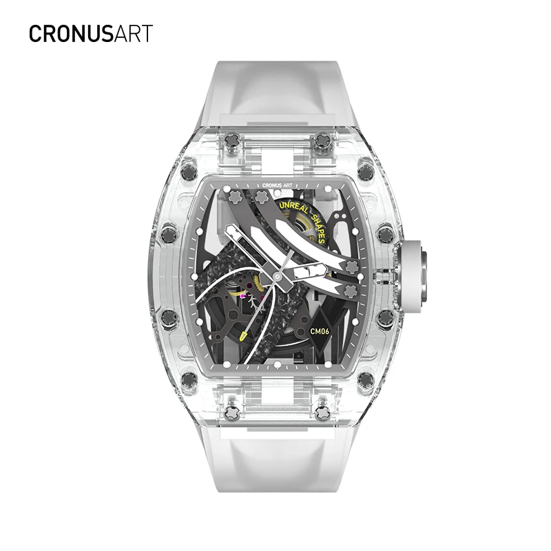 CronusArt克洛斯水晶幻境运动机械手表夜光潮流防水腕表