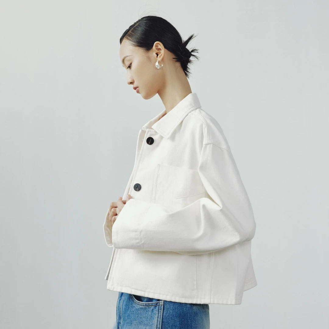 【专柜同款】M.TSUBOMI/子苞米牛仔夹克春秋宽松休闲气质高级感外套