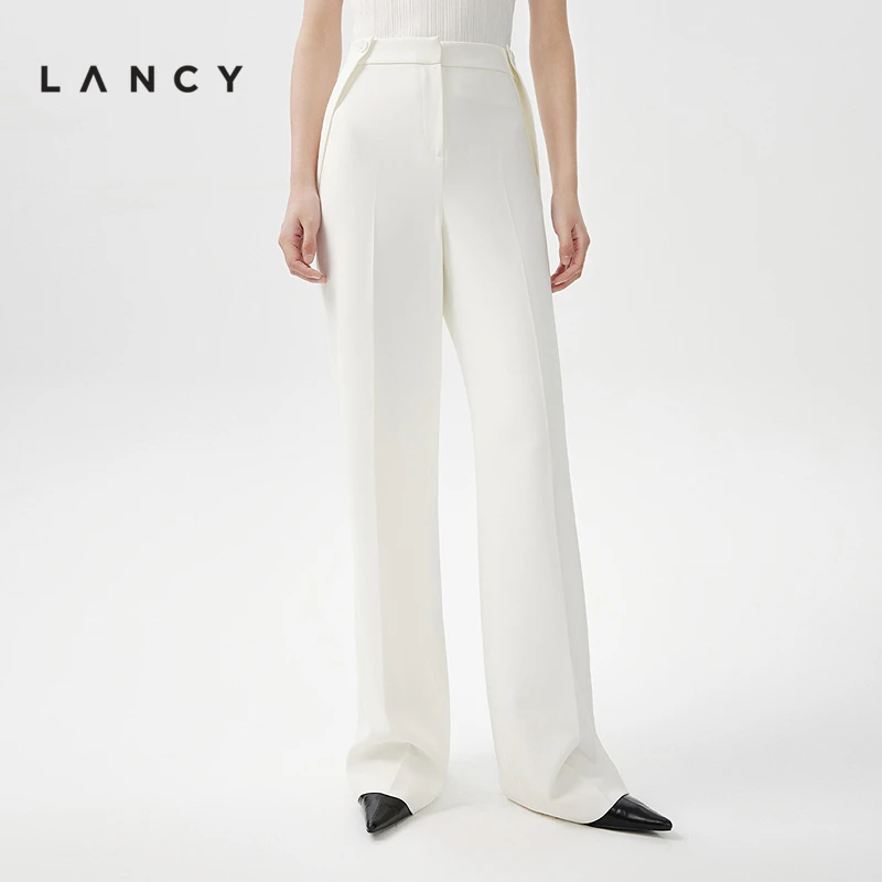 LANCY/朗姿【星线好物】假日风通勤直筒西装显瘦长裤LSEK05WPT153W2