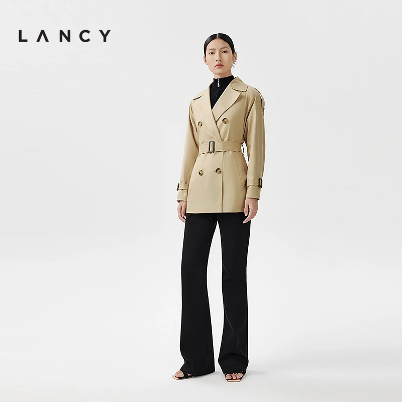LANCY/朗姿【susie专享】都市假日风收腰高级感短款休闲经典风衣