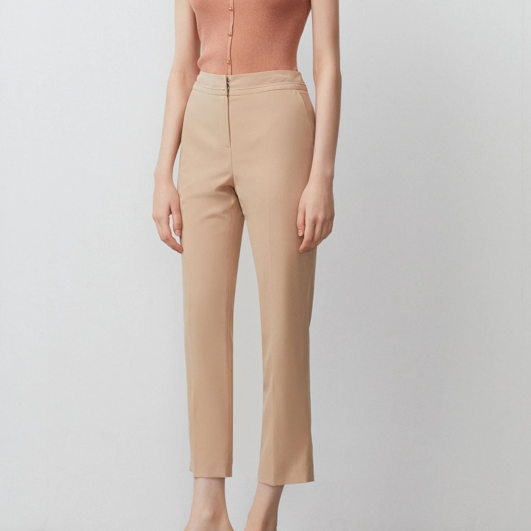 LANCY/朗姿悦朗姿西装裤子阔腿夏季时尚春季冰丝秋冬秋季窄版夏天