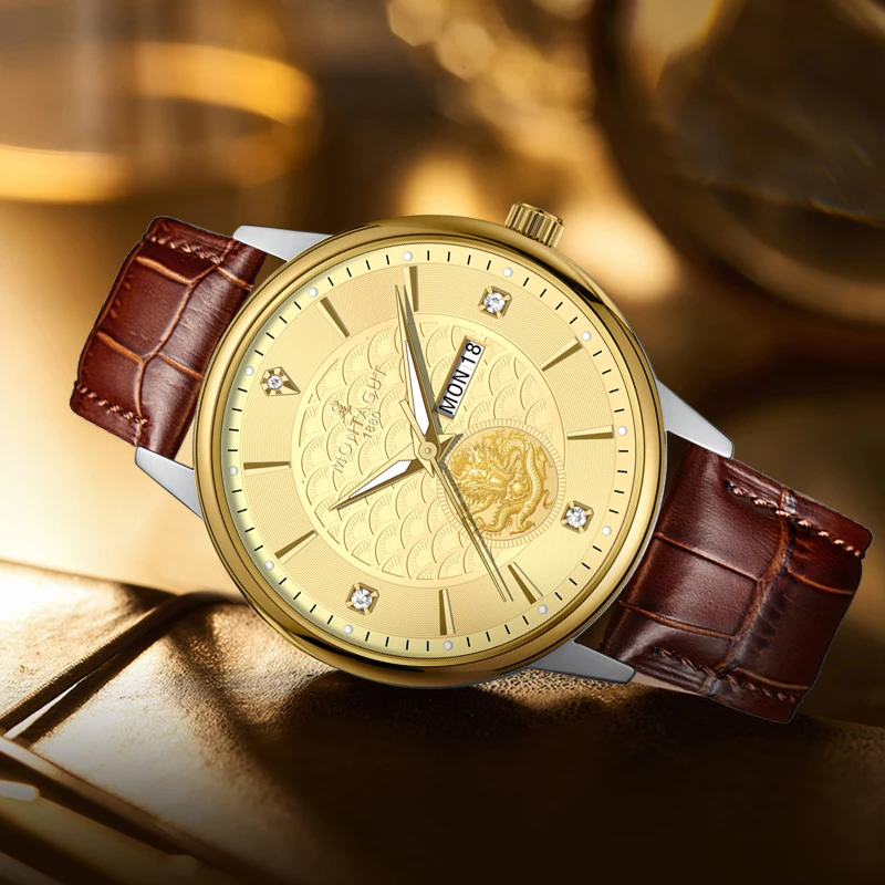 【alp专属】梦特娇金龙护主，飞轮双历夜光工艺潮流男表-lx