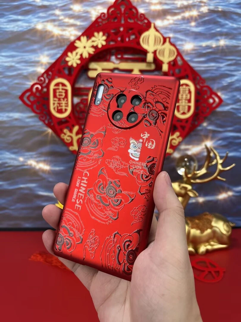龙年大吉手机壳适用于华为Mate30 Pro国风潮牌全包防摔ins简约