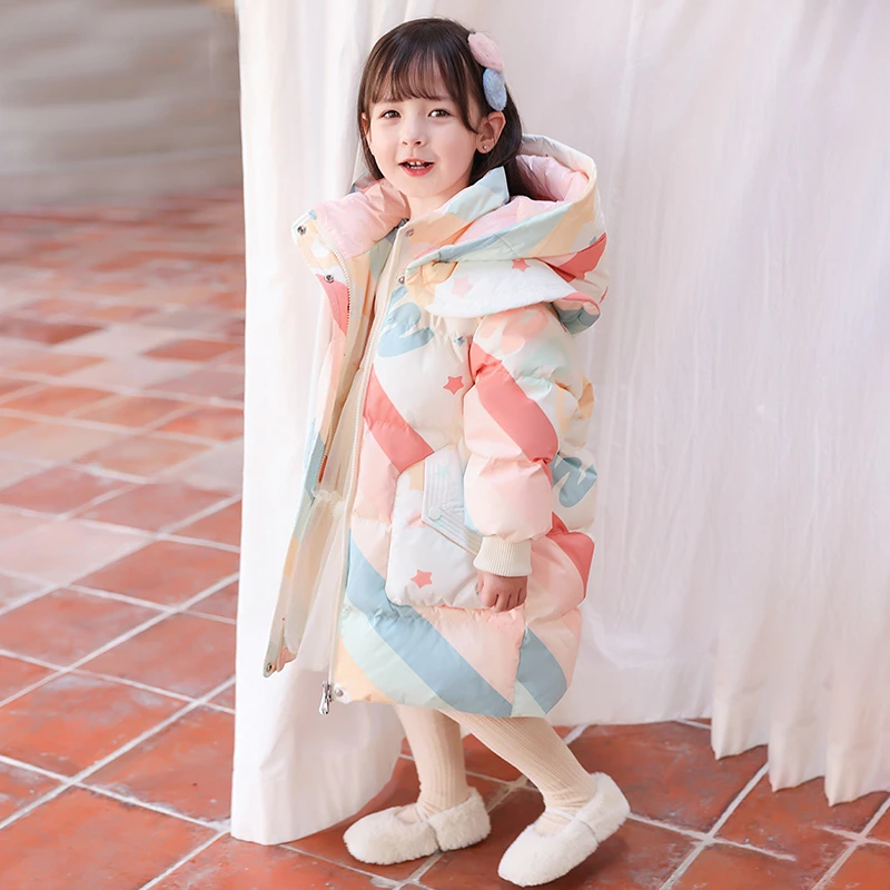 无品牌【秒杀】女童羽绒服中长款加厚婴幼儿小童宝宝2024新款冬装