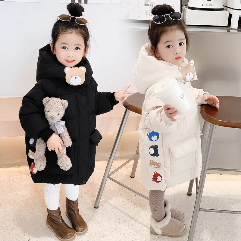 【秒杀】女童羽绒服中长款加厚婴幼儿小童女宝宝2024新款冬季外套
