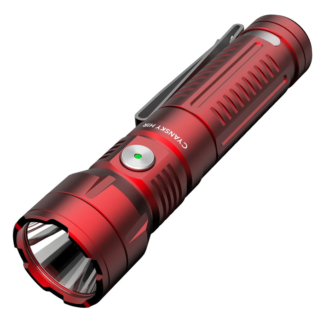 【手电王】CYANSKY H1R 红色户外强光手电筒可充电超长续航露营夜骑