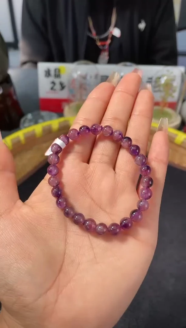 【闪购商品】水晶手链未镶嵌6多样性发其一/ 紫红超 7+-