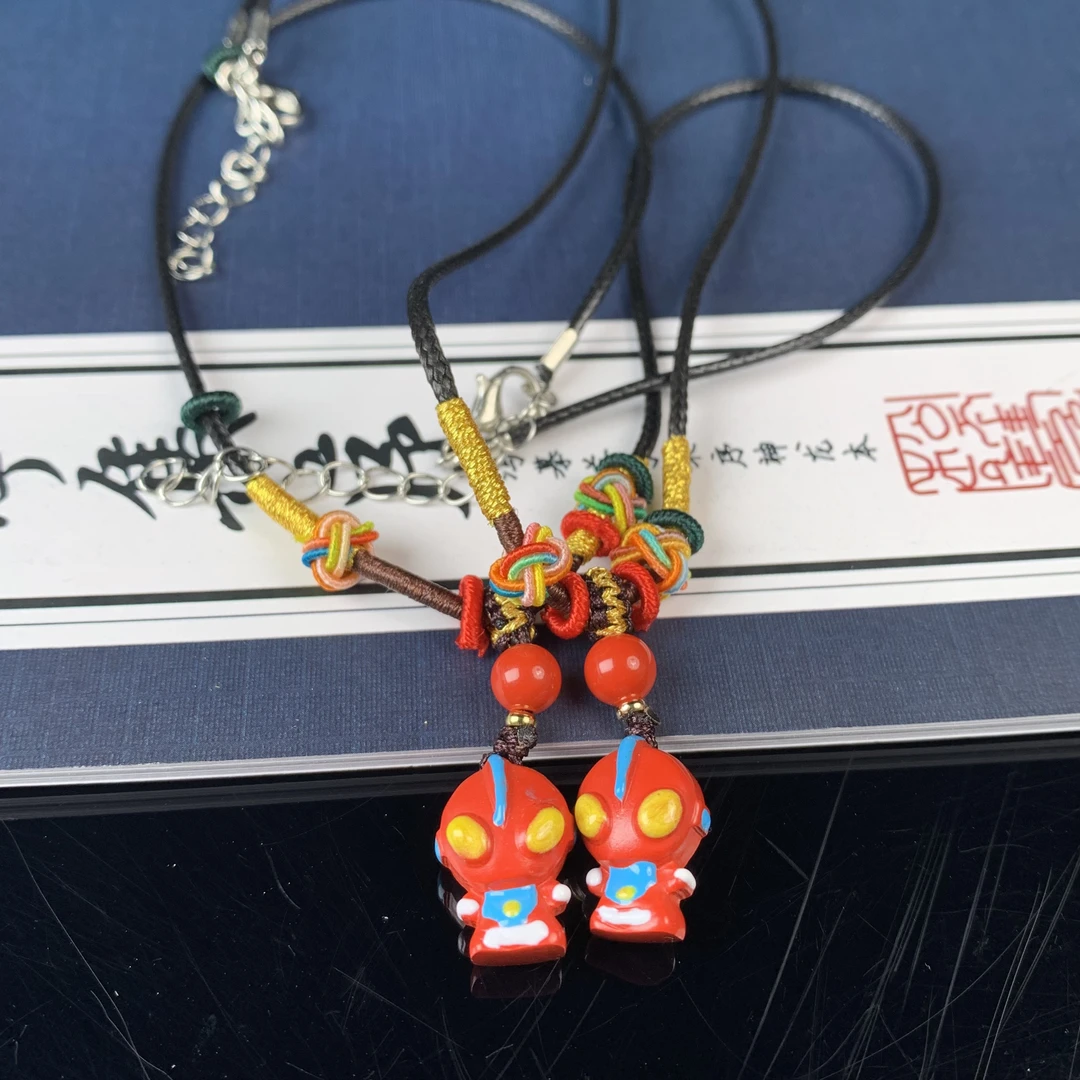 含辰砂工艺品含辰砂原创设计朱砂奥特曼吊坠A724多样性发其一