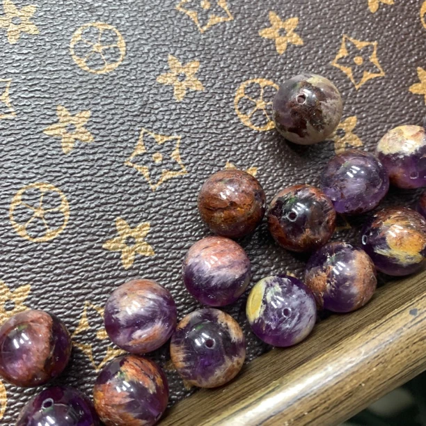 天然九紫离火紫幽灵单珠14+A280多样式发其一